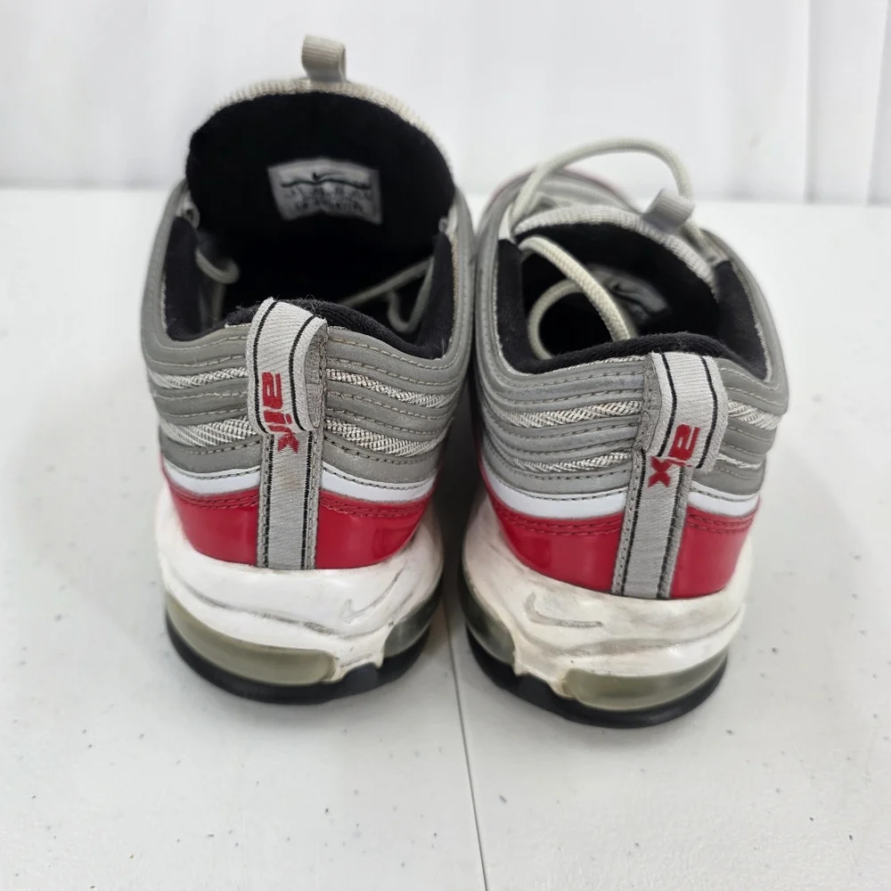 Nike Air Max '97 University Red Pure Platinum Men's‎ Size 9.5 921826-009 Read.